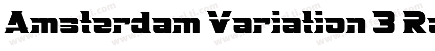 Amsterdam Variation 3 Regular字体转换